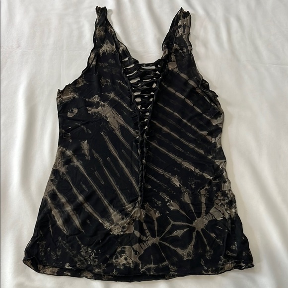 Tie-Dye Tank with Cut-Out Detail - Picture 1 of 3